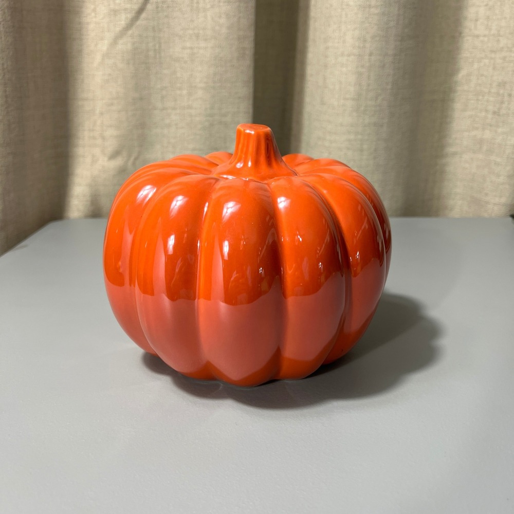 Kohl's Celebrate Together Ceramic Pumpkin Decorative Accent Orange Fall Decor